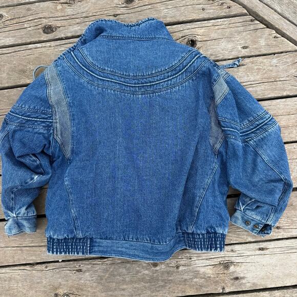 Vintage Weathered Blues Sherpa Lined Denim Jacket - Small - Picture 14 of 14